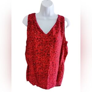 Red Sleeveless Women's Top